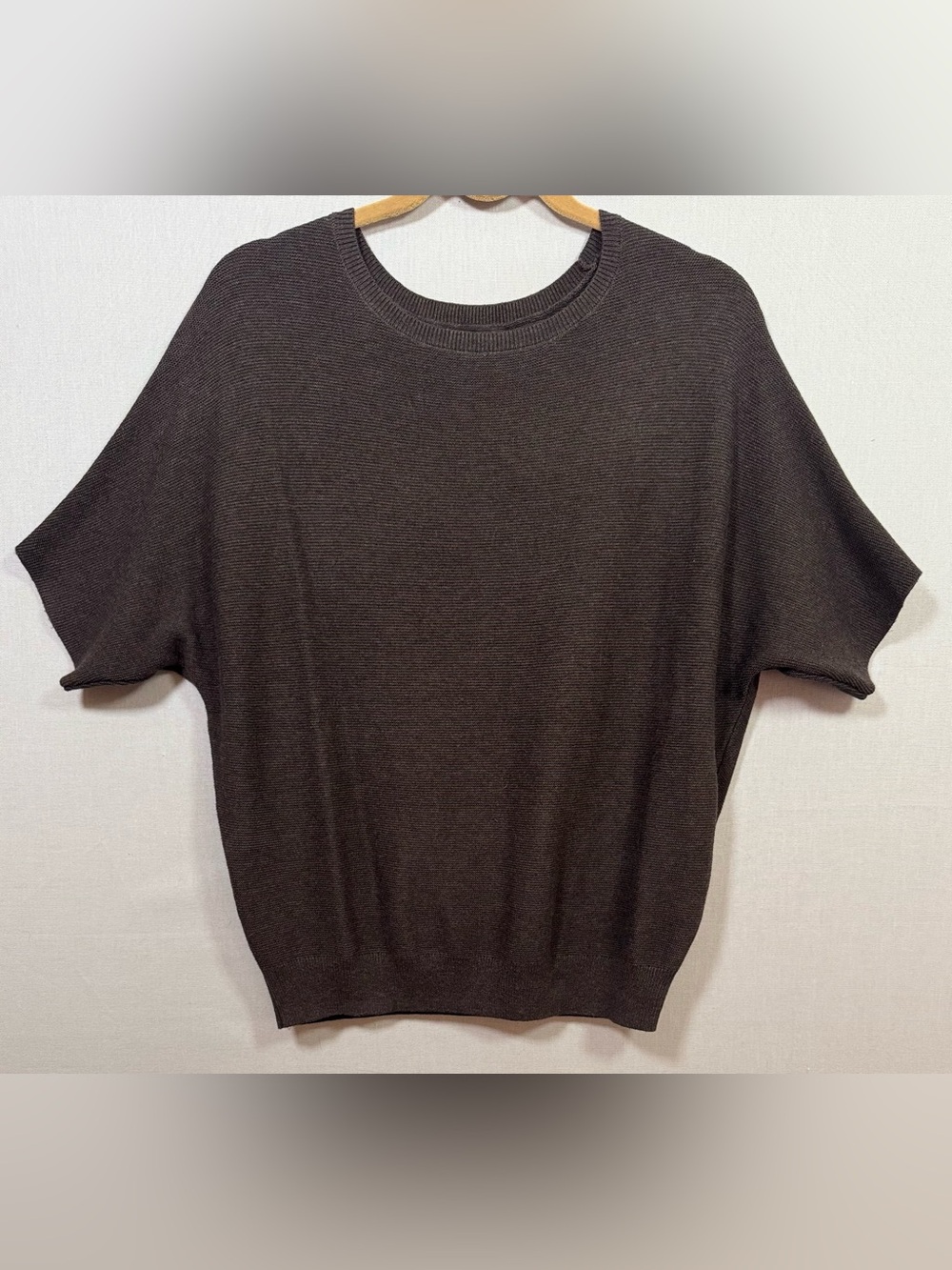 Quince Lightweight Cotton Cashmere Link-Stitch Dolman Sweater - XS